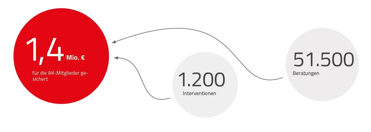 Grafik Beratungen Konsumentenschutz © Rauch-Gessl, AK Niederösterreich